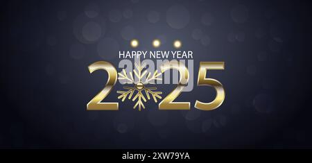 Celebrating 2025 Wishing You a Year of Happiness Stock Vector
