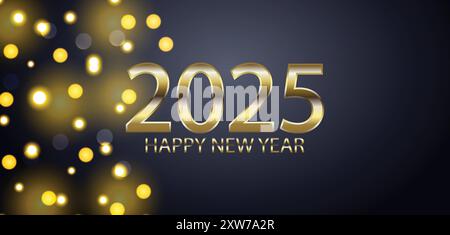 Celebrating 2025 Wishing You a Year of Happiness Stock Vector