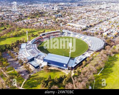 Aerial View of Ikon Stadium in Australia Stock Photo