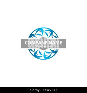 Modern Spinning Turbine logo designs concept, Wind Power energy Technology logo.EPS 10 Stock Vector