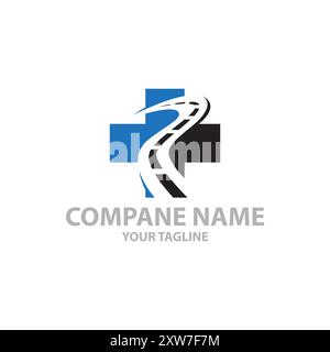 medical transportation logo Design Template Vector icon.EPS 10 Stock Vector