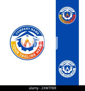 Home Air Conditioner Logo Symbol Icon.EPS 10 Stock Vector