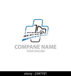 medical transportation logo Design Template Vector icon.EPS 10 Stock Vector