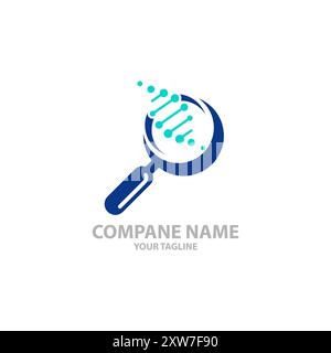 DNA logo design template.icon for science technology.EPS 10 Stock Vector