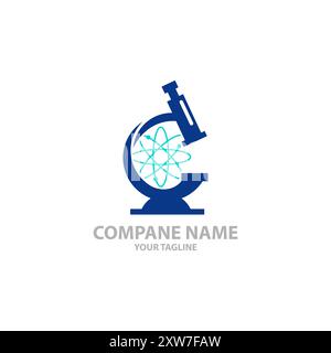 Microscope Lab Logo Template Design.EPS 10 Stock Vector