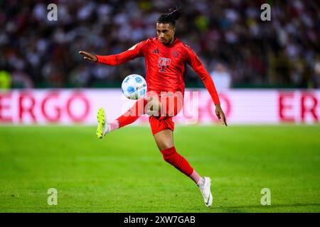 Ulm, Germany. 16th Aug, 2024. Soccer: DFB Cup, SSV Ulm 1846 - Bayern Munich, 1st round, Donaustadion. Munich's Michael Olise in action. Credit: Tom Weller/dpa/Alamy Live News Stock Photo