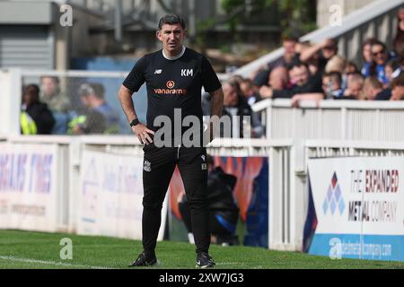 Southend United manager Kevin Maher during the Vanarama National League match between Hartlepool United and Southend United at Victoria Park, Hartlepool on Saturday 17th August 2024. (Photo: Mark Fletcher | MI News) Stock Photo