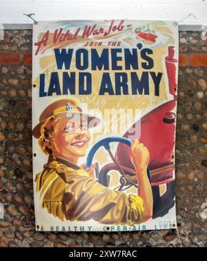 Women's Land Army  Dig for Victory Wartime propaganda Posters Stock Photo