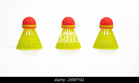 shuttlecocks for badminton speed. speeder for speed badminton. isolated white background Stock Photo