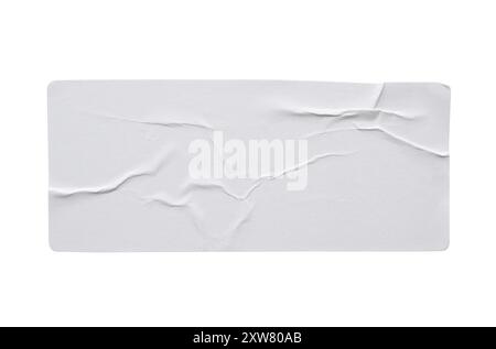 Blank paper sticker label texture isolated on white background Stock Photo