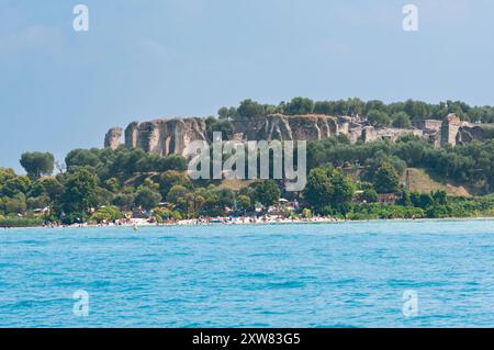 Italy, Lombardy, Garda Lake, Sirmione, Grottoes of Catullus or Grotte di Catullo Stock Photo