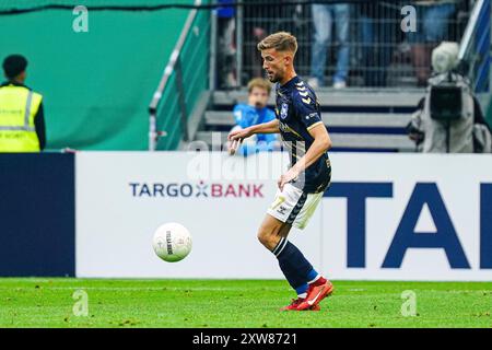 Corvin Bock (1. FC Phoenix Luebeck, #27)  GER, 1. FC Phoenix Luebeck vs. Borussia Dortmund, Fussball, DFB-Pokal, Runde 1, Saison 2024/2025, 17.08.2024  Foto: Eibner-Pressefoto/Marcel von Fehrn Stock Photo