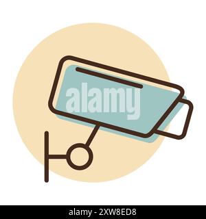 Cctv camera vector icon on white background. Security sign. Graph symbol for your web site design, logo, app, UI Stock Vector