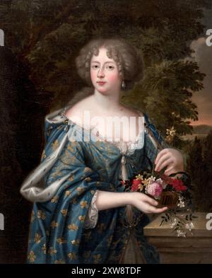 Portrait of Elizabeth Charlotte, Princess Palatine (1652-1722)painting by Pierre Mignard Stock Photo