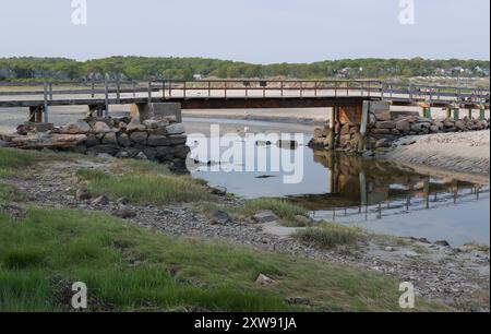 Good Harbor is a small clean beach with dunes and a small island that is accessed in low tide. Busy in summer so get here early to park. Beautiful, Stock Photo