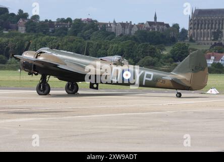 A Bristol Blenheim light bomber in Royal Air Force colours at Brighton City Airport Stock Photo