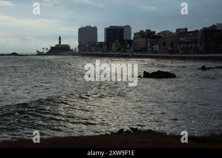 Salvador, Bahia, Brazil - March 22, 2019: View of the waterfront of the Barra neighborhood in the city of Salvador, Bahia. Stock Photo