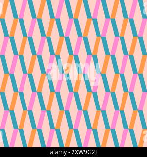 Geometric abstract seamless pattern. Modern vector seamless patterns. Trendy colorful texture. Stock Photo