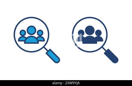Hiring icon vector. Search job vacancy icon. Human resources concept. Recruitment Stock Vector