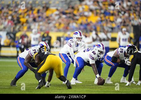 Pittsburgh, Pennsylvania, USA. 17th Aug, 2024. August 17, 2024: Ben DiNucci #15 during the Pittsburgh Steelers vs Buffalo Bills at Acrisure Stadium in Pittsburgh PA. Brook Ward/AMG (Credit Image: © AMG/AMG via ZUMA Press Wire) EDITORIAL USAGE ONLY! Not for Commercial USAGE! Stock Photo