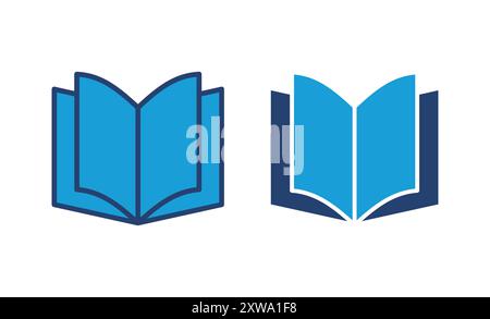 Book icon vector. open book icon vector. ebook icon Stock Vector