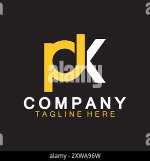 Initial Letter PK Logo Design Vector Template. Stock Vector