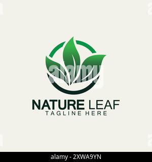 Logos of green leaf ecology nature element vector icon Stock Vector