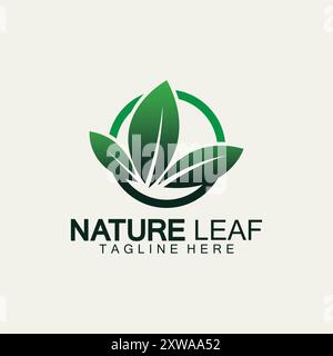 Logos of green leaf ecology nature element vector icon Stock Vector