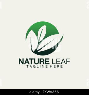 Logos of green leaf ecology nature element vector icon Stock Vector