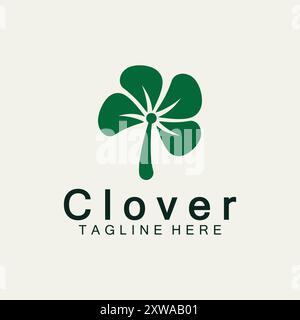 Clover Leaf Logo Template Design Stock Vector