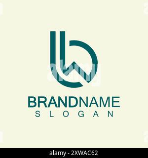 Alphabet Letters BW or WB logo design template Stock Vector