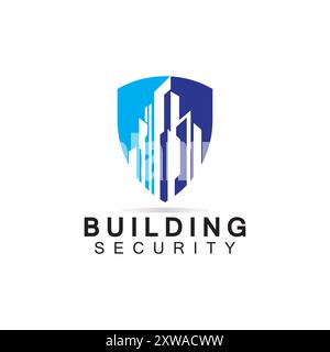 Building security logo design template. Stock Vector