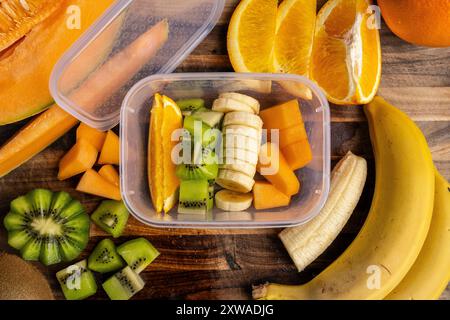 Cut up fruits Stock Photo