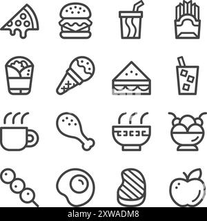 food and drink line icon,vector and  illustration Stock Vector