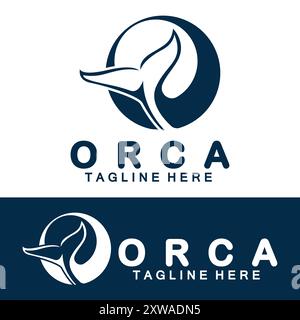 Orca Killer Whale Logo Icon Vector illustration design Stock Vector ...