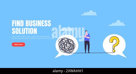 Understanding problem solution simplify challenge. Stock Vector