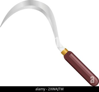 Celurit Sickle Silat Traditional Weapon Stock Vector