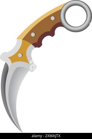 Kerambit Krambit Silat Traditional Weapon Stock Vector