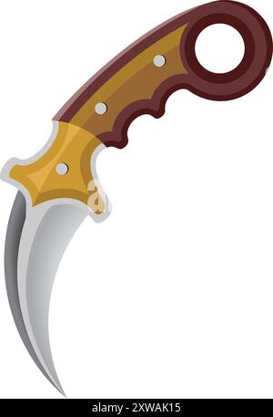 Kerambit Krambit Silat Traditional Weapon Stock Vector