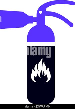 Vector illustration of square flammable sign on white background Stock ...