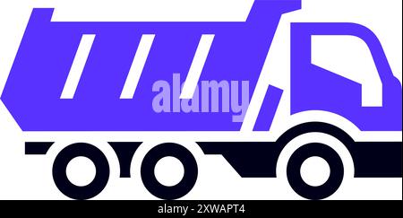 Transport flat icon, square shape Stock Vector