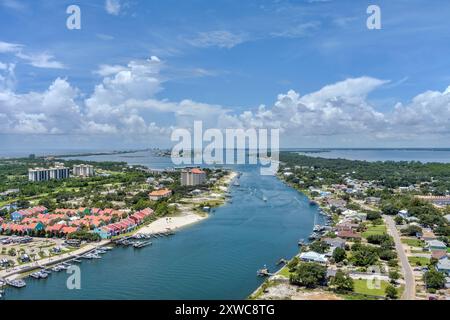 Aerial view of the beach at Perdido Key Stock Photo