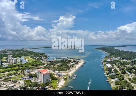 Aerial view of the beach at Perdido Key Stock Photo