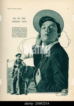 BUSTER KEATON He of the Frozen Face including image from GO WEST 1925 Stock Photo