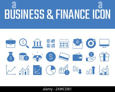 Business Finance icons set. Business and Finance icon. business profit loss vector icons Stock Vector
