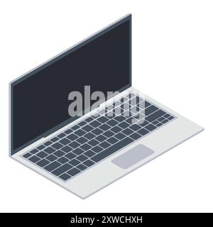 Flat Isometric Laptops. Flat Notebooks. Vector illustration. Eps 10. Stock Vector