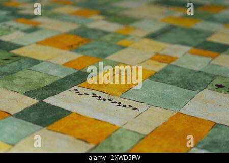 Colorful Table Cloth Wallpaper. Colorful Background. Stock Photo