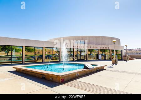 Carl Hayden Visitor Center at the Glen Canyon Dam on Lake Powell, Page, Arizona, USA Stock Photo