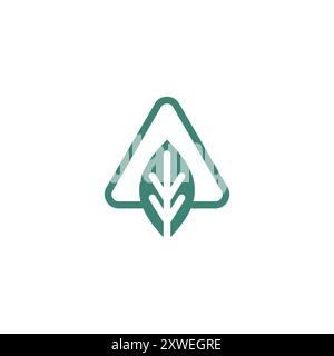 Letter A leaf logo Vector. A Nature Icon Stock Vector