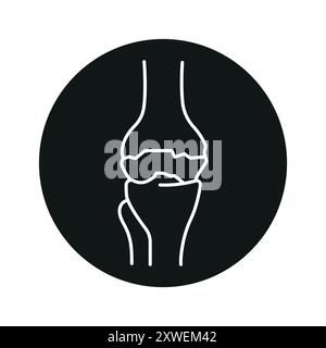 Arthritis line black icon. Human disease sign for web page, mobile app, button, logo. Vector isolated button. Editable stroke. Stock Vector